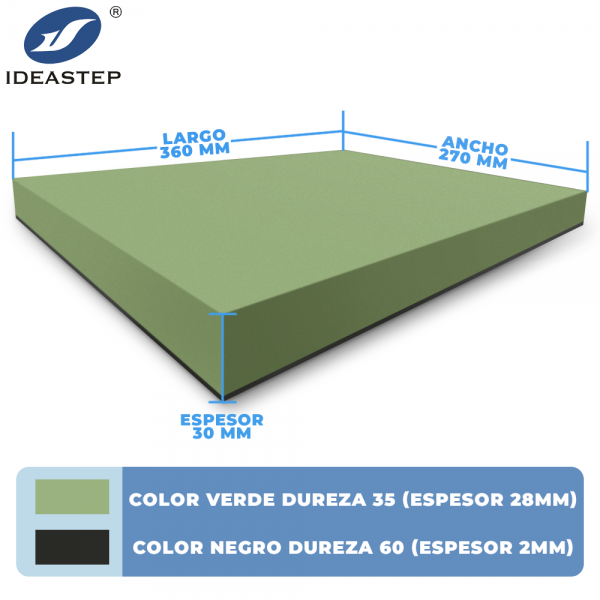 Product diagram of double-density EVA compression block - 3